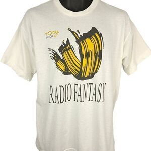 Total Look Radio Fantasy T Shirt Vintage 80s 90s Color Design Mens Size Large